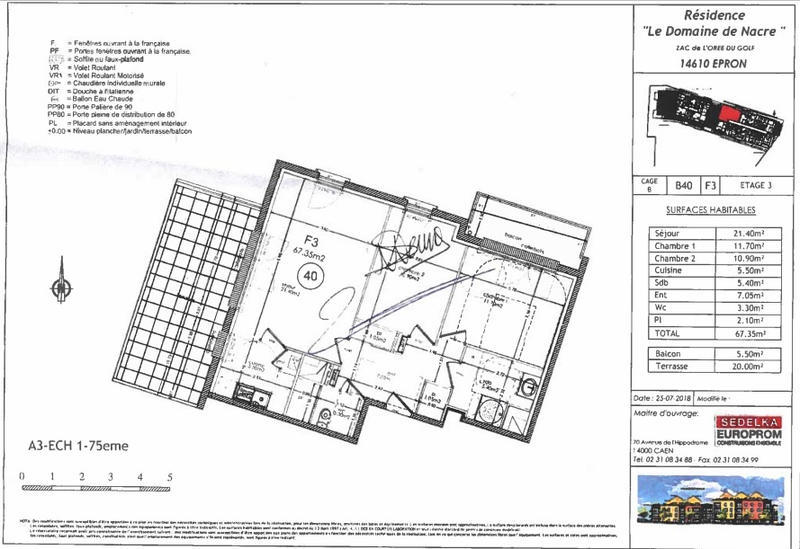 Appartement - 67 m² - 3 pièces