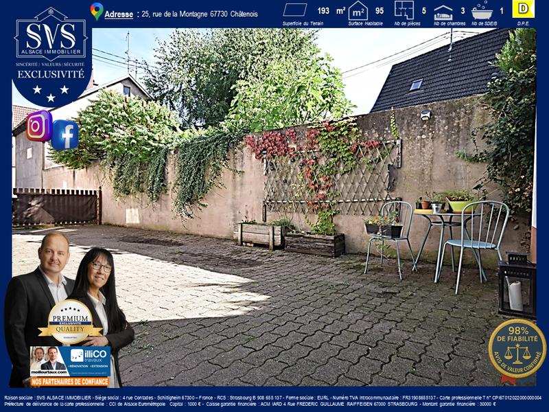 Maison - 96 m² - 5 pièces