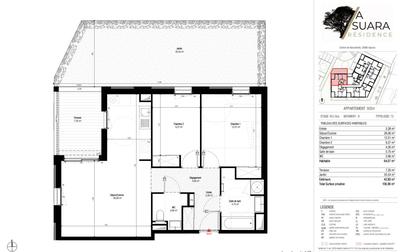 Appartement - 64 m² - 3 pièces