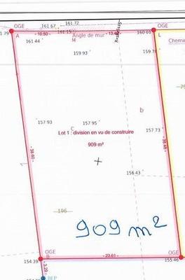 Terrain - 909 m²