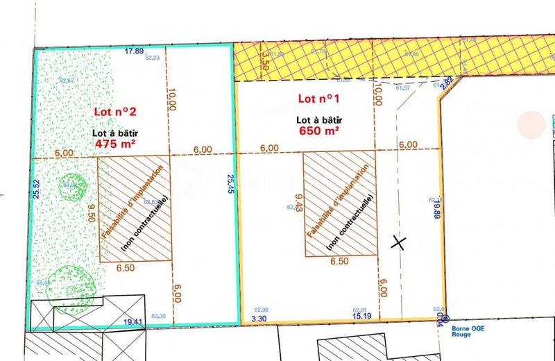 Terrain constructible - 475 m²