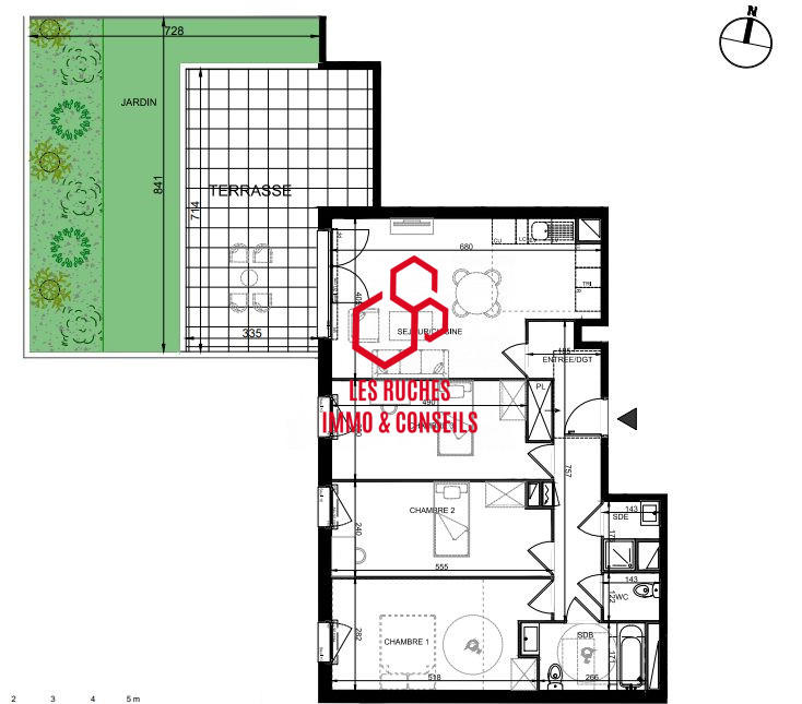 Appartement - 83 m² - 4 pièces