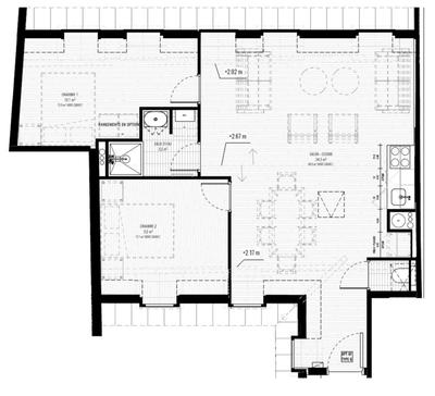 Appartement - 58 m² - 3 pièces