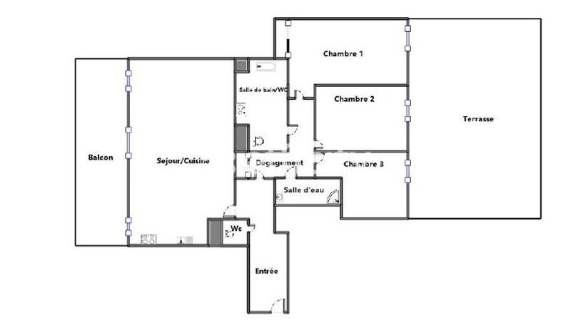 Appartement - 90 m² - 4 pièces