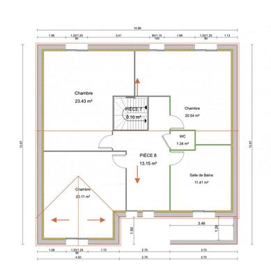 Maison - 180 m² - 1 pièce