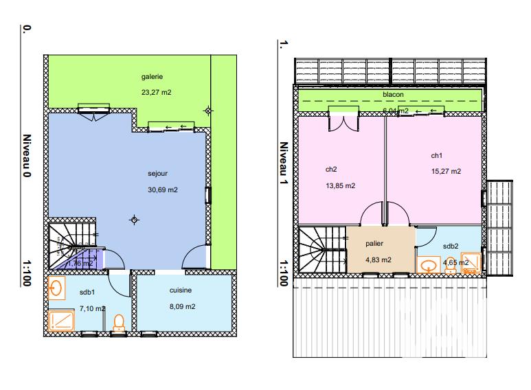 Maison - 88 m² - 3 pièces