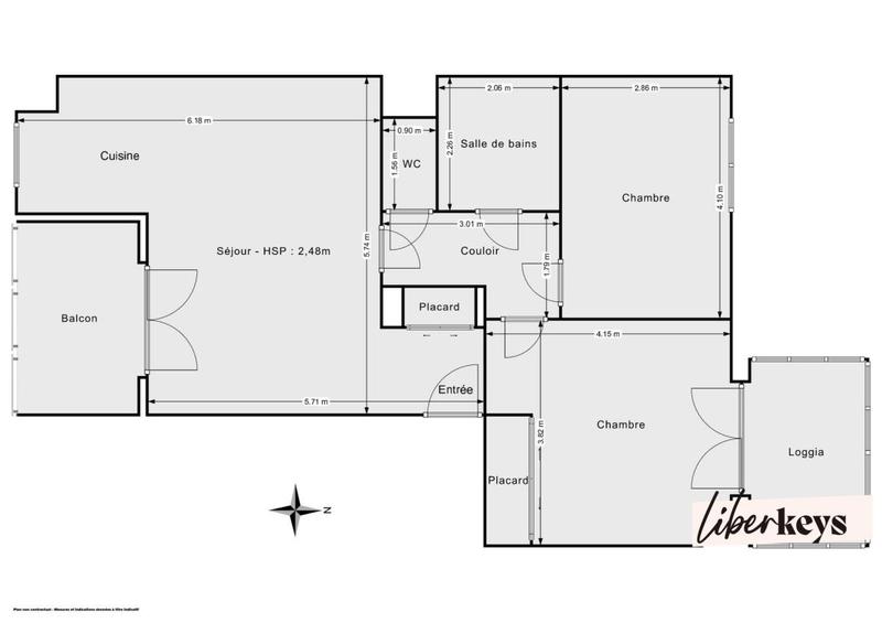 Appartement - 68 m² - 3 pièces