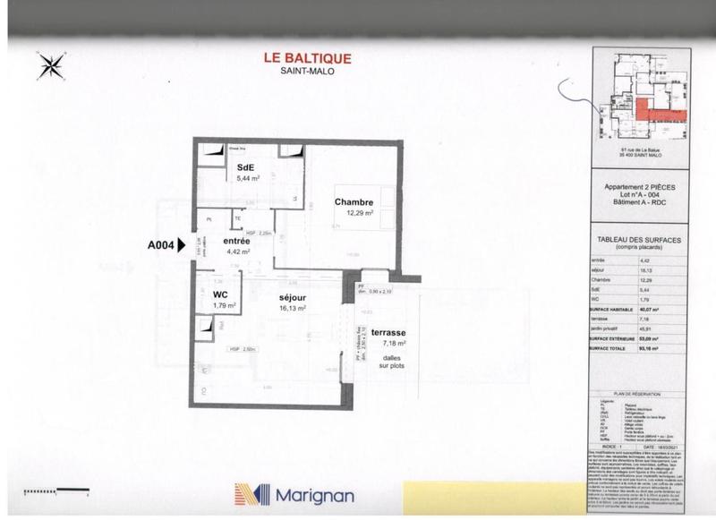 Appartement - 40 m² - 2 pièces