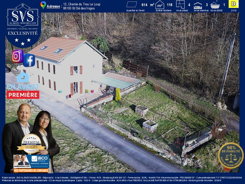 Maison - 118 m² - 4 pièces