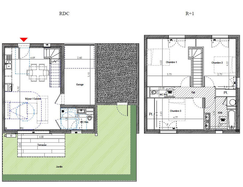 Villa - 90 m² - 4 pièces