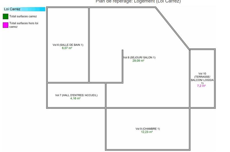 Appartement - 51 m² - 2 pièces