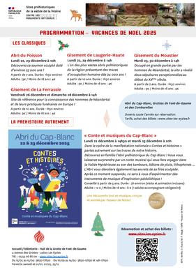 Les vacances de Noël sur les Sites préhistoriques de la vallée de la Vézère