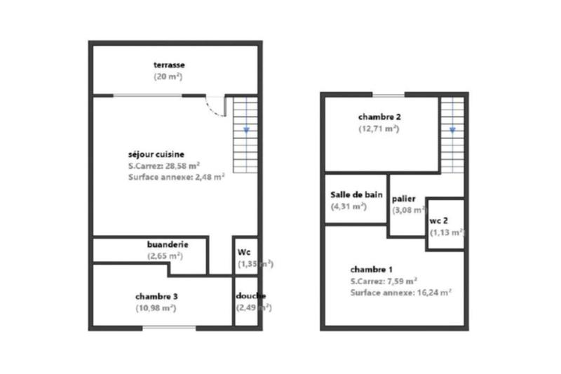 Appartement - 94 m² - 4 pièces