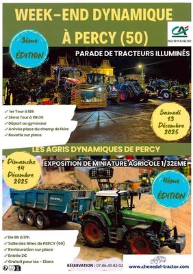 Défilé de tracteurs illuminés