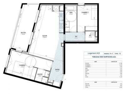 Appartement - 71 m² - 3 pièces