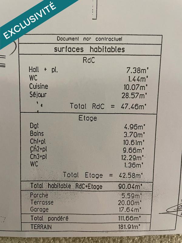 Maison - 90 m² - 4 pièces