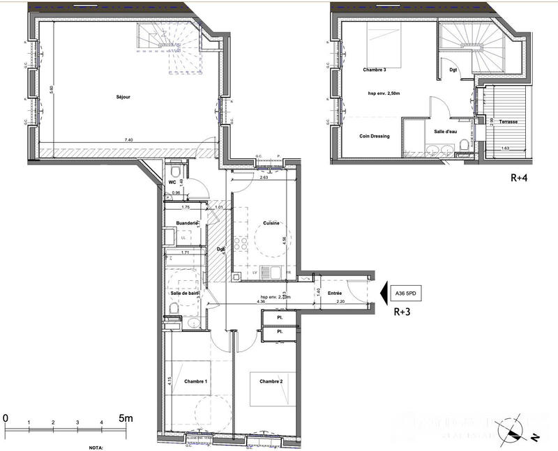 Appartement - 126 m² - 5 pièces