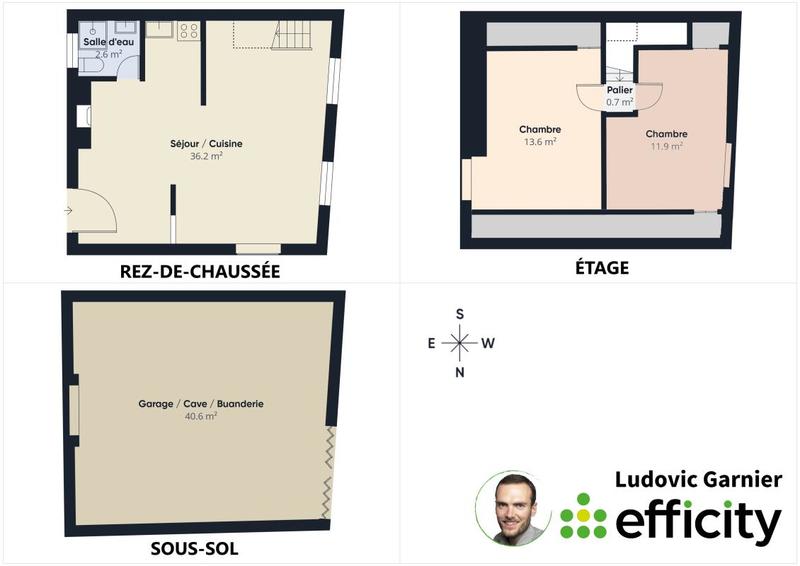 Maison - 65 m² - 3 pièces