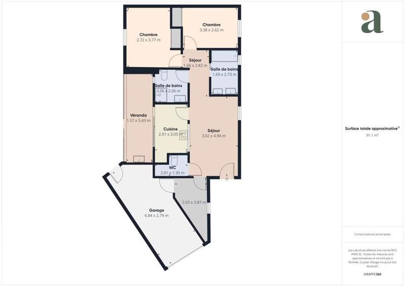 Maison ancienne - 71 m² - 3 pièces