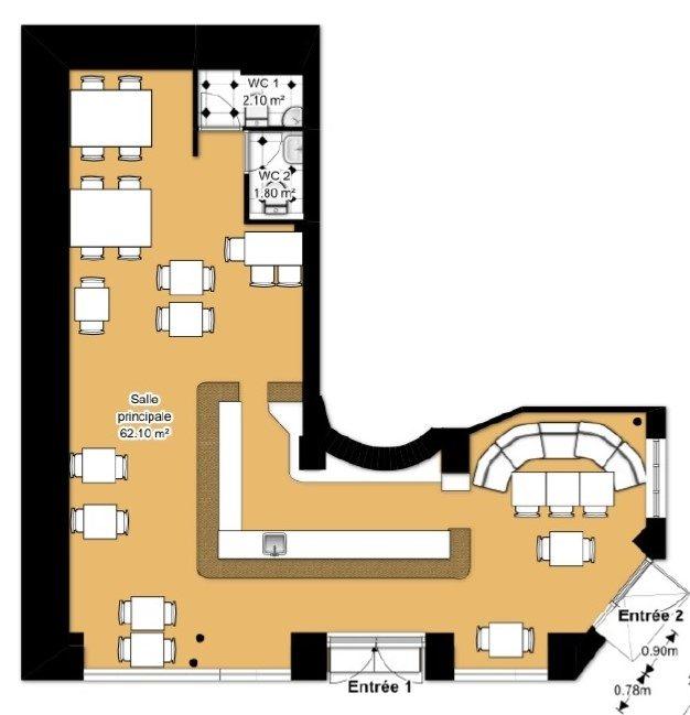Fonds de commerce - Hôtellerie / Restauration - 95 m²