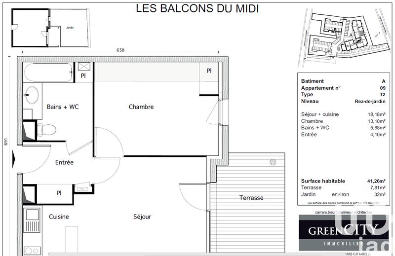 Appartement - 41 m² - 2 pièces