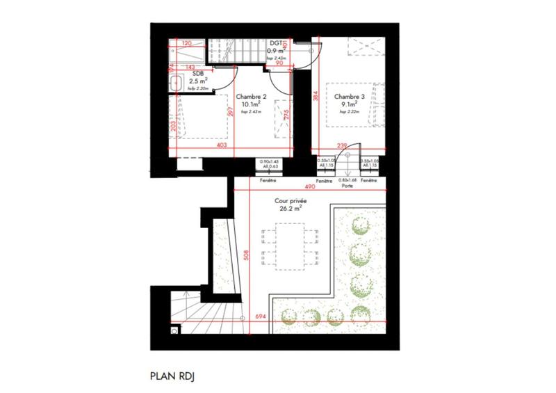 Duplex - 94 m² - 4 pièces