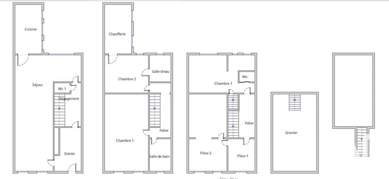 Maison de ville - 217 m² - 8 pièces