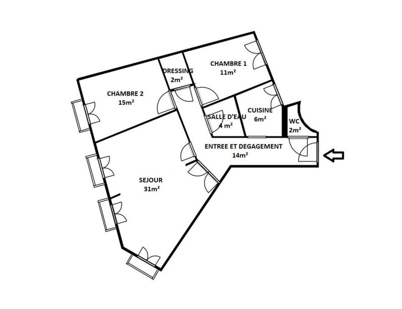 Appartement - 85 m² - 4 pièces