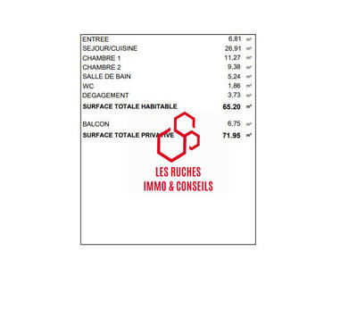 Appartement - 66 m² - 3 pièces