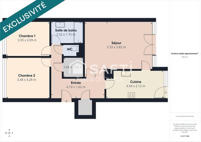 Appartement - 70 m² - 3 pièces