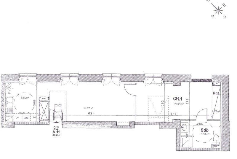 Appartement - 48 m² - 2 pièces