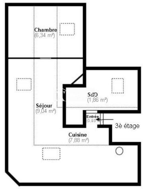 Appartement - 54 m² - 2 pièces