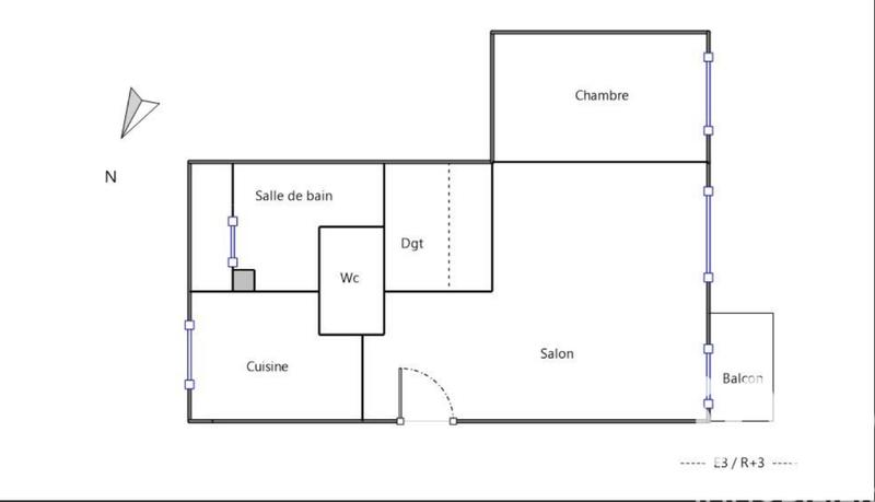 Appartement - 46 m² - 2 pièces