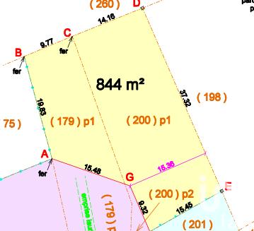 Terrain - 844 m²