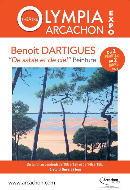 Exposition de peinture "De sable et de ciel" par Benoit Dartigues