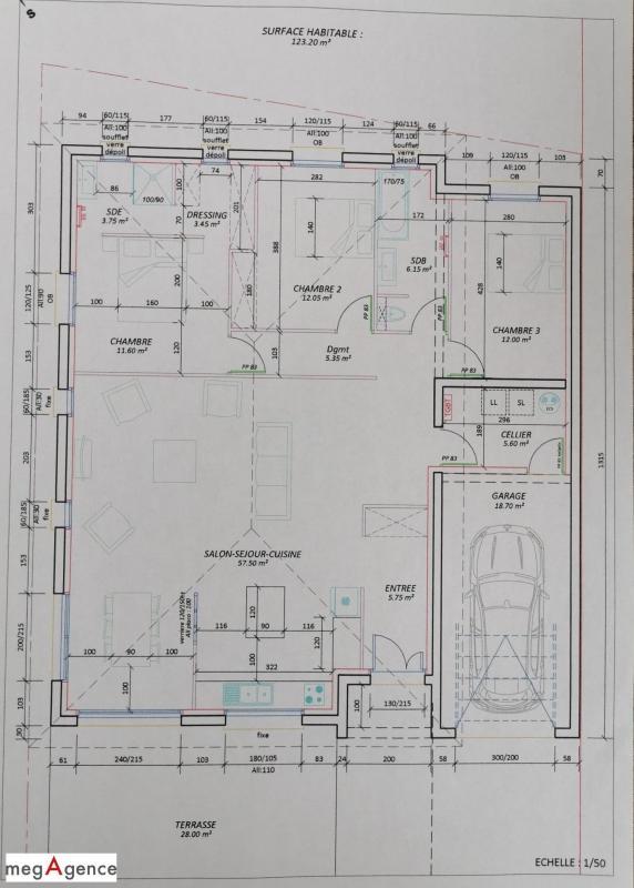 Maison - 125 m² - 6 pièces