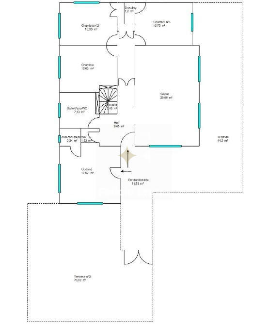 Appartement - 112 m² - 4 pièces
