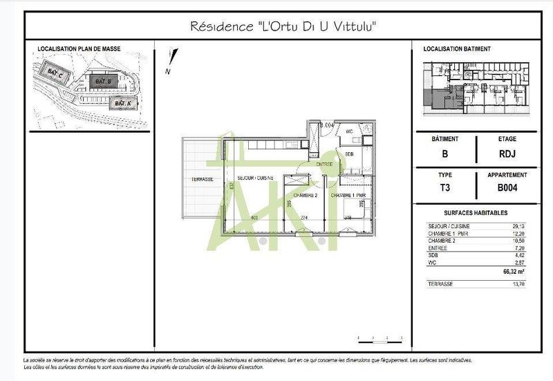 Appartement - 66 m² - 3 pièces