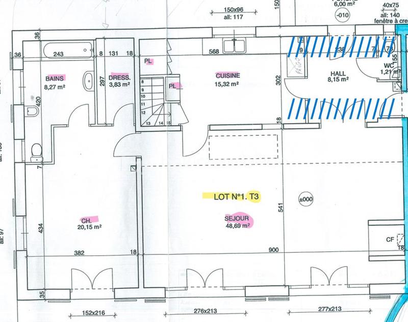 Appartement - 160 m² - 3 pièces