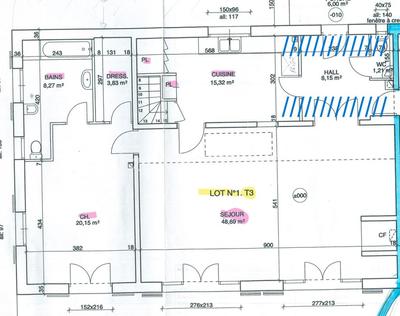 Appartement - 160 m² - 3 pièces