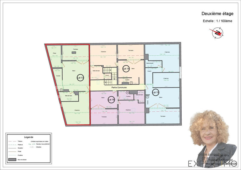 Appartement - 64 m² - 2 pièces