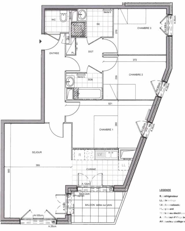 Appartement - 78 m² - 3 pièces