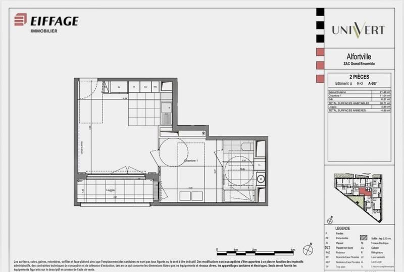 Appartement - 39 m² - 2 pièces