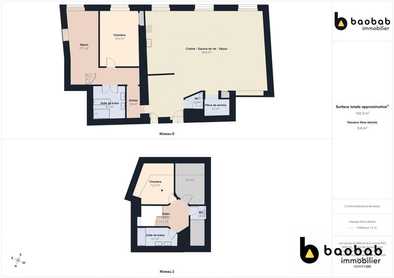 Appartement - 172 m² - 5 pièces