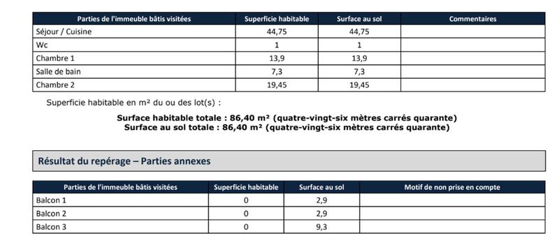 Appartement - 86 m² - 3 pièces