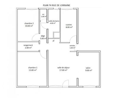 Appartement - 68 m² - 4 pièces