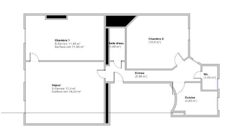 Appartement - 53 m² - 3 pièces