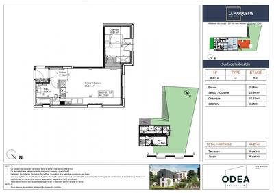 Appartement - 44 m² - 2 pièces