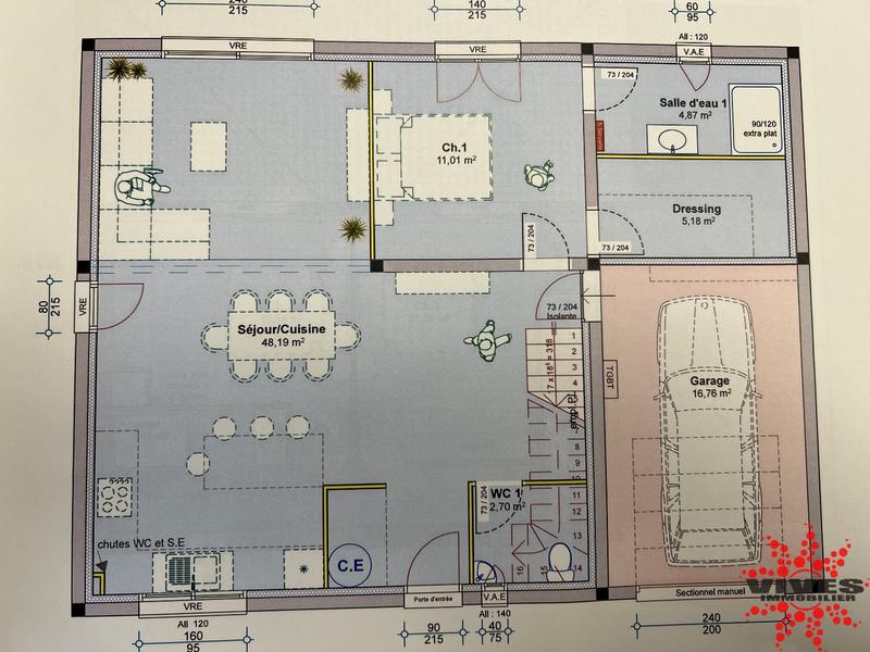 Maison - 103 m² - 4 pièces