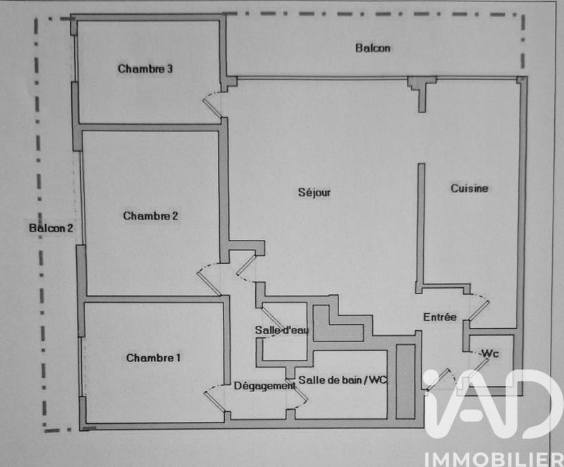 Appartement - 101 m² - 4 pièces